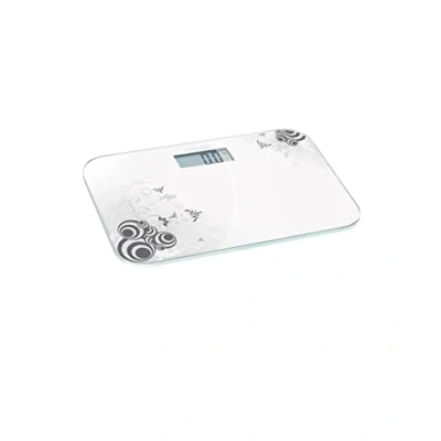 Abbildung von Electronic Scale (White) Kompakte Waage 18 X 28 cm Personenwaage 6 mm Sicherheitsglas