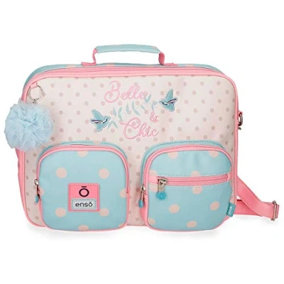 Abbildung von Enso 9175361 Belle and Chic Schulranzen Mehrfarbig 38x28x6 cms PVC für 14&quot; Laptop