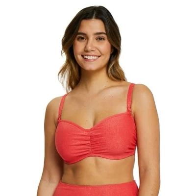 Abbildung von SANS COMPLEXE Women&#039;s Bask Badeanzug Banner mit Verstärkung, Sich in Bliss Model, 95d, Sich, Poppy Red, 36D