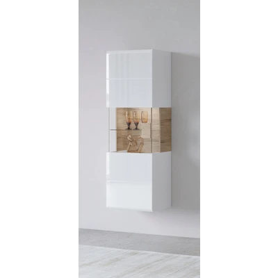 Abbildung von INOSIGN Hängevitrine &quot;Toledo,Höhe 159 cm trendige Glasvitrine mit dekorative MDF Front&quot;, Vitrine Glasfront, ohne Beleuchtung, viel Stauraum, hochglanz
