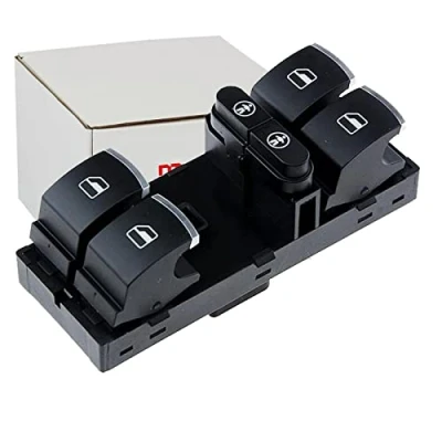 Abbildung von NTY EWS VW 074 Schalter, Fensterheber vorne links verchromter Rand VOLKSWAGEN: Touran I, Touareg II, Sharan SEAT: Alhambra II