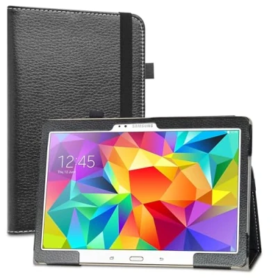 Abbildung von LiuShan Samsung Galaxy Tab S 10.5 hülle, Folding PU Leder Tasche Hülle Case mit Ständer für T800 T805 (10,5 Zoll) Android Tablet,Schwarz