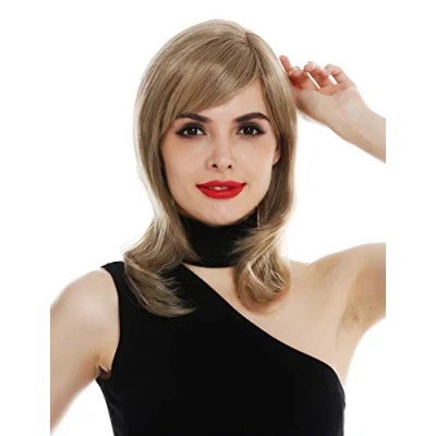Abbildung von WIG ME UP DW2283 HS MT BH16 Perücke Damenperücke Teil Monofilament Scheitel schulterlang glatt Dunkelblond Blond gesträhnt