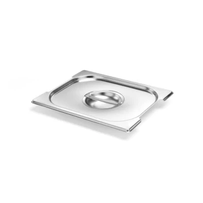 Abbildung von HENDI Gastronorm Deckel, mit Griffausparung, für Gastronormbehälter, Temperaturbeständig von 40 bis 300C, Heissluftöfen Kühl und Tiefkühlschränken Chafing Dishes, GN 1/2, 325x265mm, Edelstahl