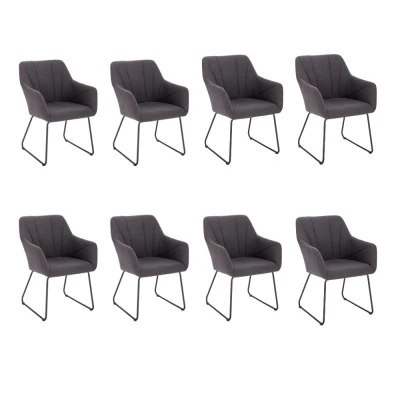 Abbildung von HOME DELUXE Armlehnenstuhl 8er Set PAKU Anthrazit