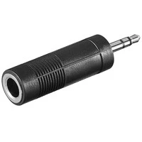 Abbildung von goobay Klinkenstecker Kopfhörer Adapter AUX Klinke 3,5 mm zu 6,35 schwarz (Bulk)