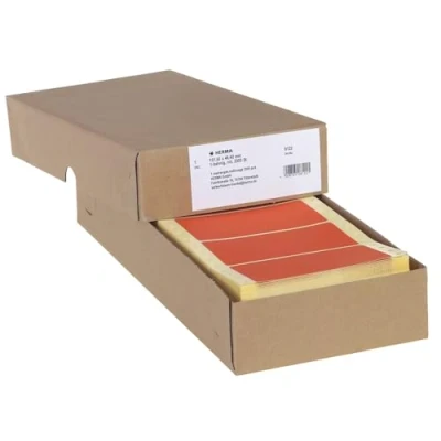 Abbildung von HERMA Computeretiketten endlos 101,6x48,4mm rot 1 bahnig VE=2000 Stück