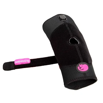 Abbildung von Pekatherm AE810 Thermobandage für den Ellenbogen, 25 x 14 cm Ellenbogen Wärmebandage Wärmegürtel Heizgürtel Wiederaufladbar