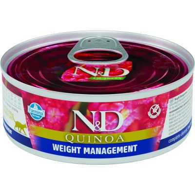 Abbildung von N&amp;D CAT QUINOA Adult Weight Management Lamm &amp; Brokkoli 80g