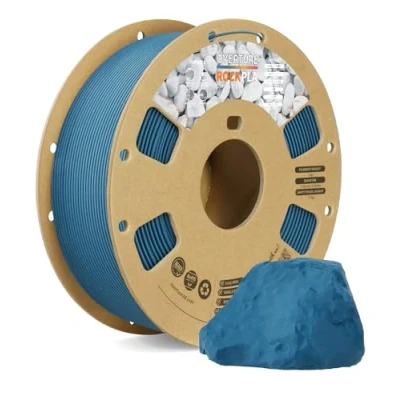 Abbildung von OVERTURE Rock PLA Filament 1.75mm, Marble 1kg Spule (2.2lbs), Maßgenauigkeit +/ 0.02mm, für Drucker 3D(Slate Gray)