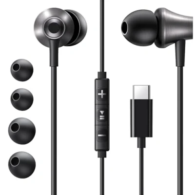 Abbildung von UGREEN HiTune USB C Kopfhörer mit Kabel, In Ear Magnetkopfhörer Lautstärkeregler HiFi Sound Kompatibel iPhone 16 Serie Galaxy S24 S23 S22 iPad Pro Air Android usw