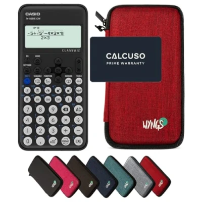 Abbildung von CALCUSO Sparpaket Rot mit Taschenrechner Casio FX 82DE CW ClassWiz