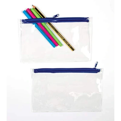 Abbildung von Baker Ross AG332 Transparente Federmäppchen (10 Stück), Einfarbig, Cremefarben