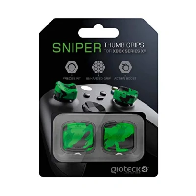 Abbildung von Gioteck Sniper Thumb Grips Green Camo for Xbox Series, grün/schwarz, STGXBX 13 MU