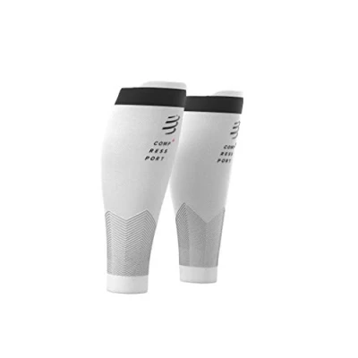 Abbildung von COMPRESSPORT Kompressions Wadenbandage R2V2 Muskelschutz, Leistung und Erholung für Sport Ultraleicht Antistatig Laufen, Radfahren, Trail Triathlon, 42 46, Weiß