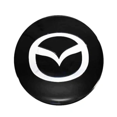 Abbildung von SANQIUTOU 4 Stück Nabendeckel Aufkleber für Mazda 56MM,Nabenkappen Abzeichen Sticker Auto Radnabenkappen Felgen Dekorationsaufkleber