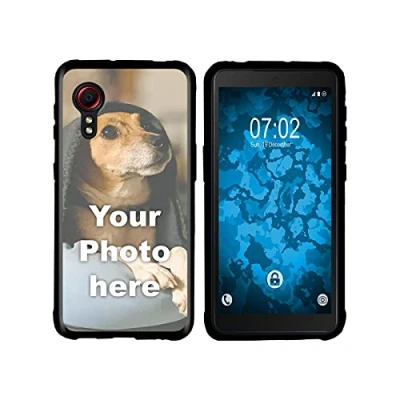 Abbildung von PhoneNatic Case kompatibel mit Galaxy Xcover 5 Personalisierte Handyhülle schwarz zum selbst gestalten eigenem Foto