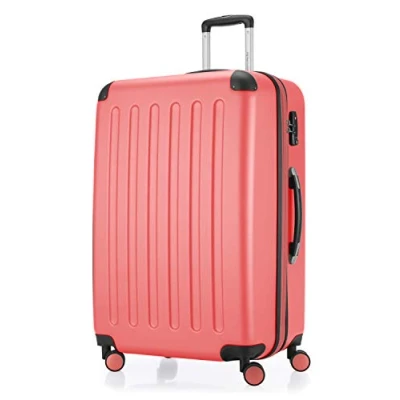 Abbildung von HAUPTSTADTKOFFER SPREE Großer Hartschalen Koffer Trolley Rollkoffer Reisekoffer, 4 Doppel Rollen, 75 cm, 119 L, Ausziehgriff, Korall