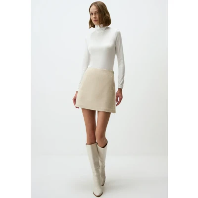 Abbildung von Jimmy Key Regular Waist Alinienrock, Damen, Größe: 34, Beige