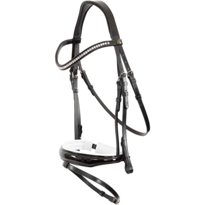 Abbildung von BR Trense Ipswitch Schwarz/Weiß Warmblut