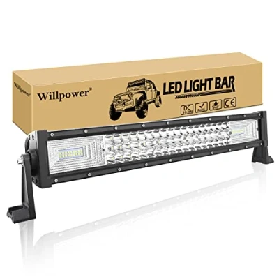 Abbildung von Willpower 22&#039;&#039; 56CM 270W Led Zusatzscheinwerfer 12V 24V Scheinwerfer Auto IP67 Wasserdicht Flutlicht Punkt Kombination Arbeitsscheinwerfer Bar für Traktor Offroad SUV UTV ATV