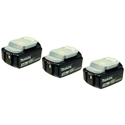 Abbildung von 3X Makita BL 1830 B 18V 3 Ah / 3000 mAh Li Ion Akku mit LED Anzeige original, kein Nachbau