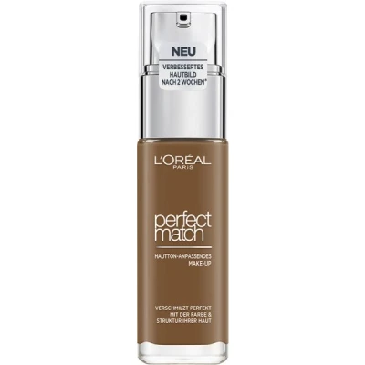 Abbildung von L&#039;Oréal Paris Make Up, Flüssige Foundation mit Hyaluron und Aloe Vera, Perfect Match Nr. 10.D/10.W Deep Golden, 30 ml