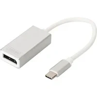 Abbildung von DIGITUS USB Typ C Grafik Adapter, Type zu DP (Buchse), 4K Ultra HD 30Hz, 3840x2160 Pixel, Aluminium