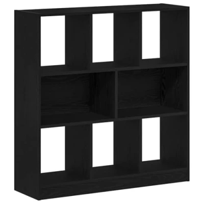 Abbildung von vidaXL Bücherregal Schwarz Eichen Optik 97,5x29,5x100 cm Holzwerkstoff, Bücherständer, Büroschrank, Aktenregal, Bücherschrank, Büroregal, Highboard