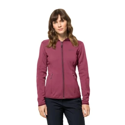 Abbildung von Jack Wolfskin Baiselberg FZ Fleecejacke, Damen, Größe: Small, Sangria red