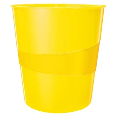 Abbildung von Leitz Papierkorb, 6er Pack, 15 Liter, Kunststoff, Gelb, WOW, 52781016