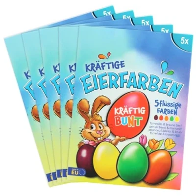 Abbildung von com four® 25x Eierfarben kräftig einfach Eier kaltfärben flüssige, kräftige für weiße und braune flüssige Ostereier Farbe (0025 Stück Kräftig)