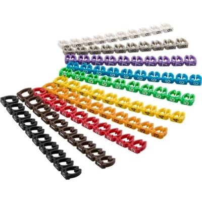 Abbildung von Goobay 72515, Mehrfarbig, PVC, 100 Stück(e), Schwarz/Weiß, 5,6 7,4 mm