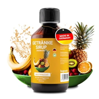 Abbildung von hCGC® SpeedBoost (250ml) Zuckerfreies Getränkekonzentrat Sirup Mischverhältnis 1/50 0,75g Kohlenhydrathe pro 300ml Mixgetränk 10 Vitaminen Magnesium B6, B12 Folsäure Multifrucht