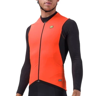 Abbildung von Alé Cycling Herren R ev1 Clima Protection Thermo Weste, Fluo Orange, L