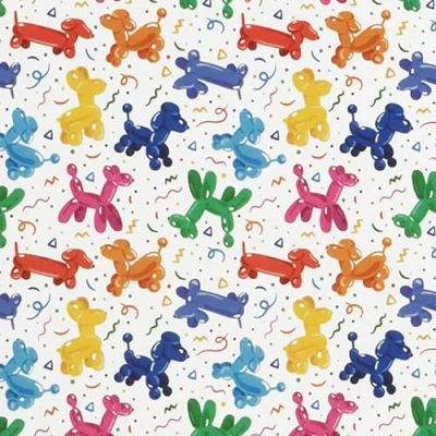 Abbildung von Star Geschenkpapier, Geschenkpapier mit Luftballons Motiv 70cm x 2m Rolle Bunt