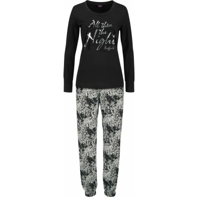 Abbildung von Buffalo SET Nachtwäsche Set, Damen, Größe: 36/38, Schwarz/gemustert