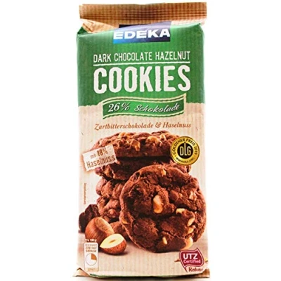 Abbildung von Edeka Dark Chocolate Hazelnut Cookies, 12er Pack (12 x 200g)