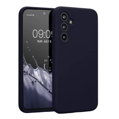 Abbildung von kwmobile Hülle kompatibel mit Samsung Galaxy A54 5G Case gummiert Silikon Handyhülle Schutzhülle Deep Ocean
