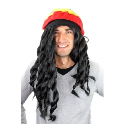 Abbildung von WIG ME UP 68901 P103 Karneval Fasching Perücke &amp; Rasta Mütze Jamaica Reggae Pseudo Dreadlocks