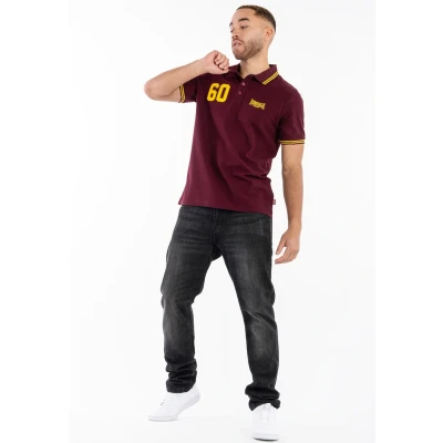 Abbildung von Lonsdale Normale Passform Hellister Poloshirt, Herren, Größe: Large, Oxblood yellow