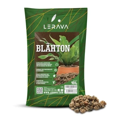 Abbildung von LERAVA® Blähton für Pflanzen [Bio] 10L Tongranulat &amp; Hydrokultur Optimale Drainage Pflanzgranulat Blumentöpfe und große Töpfe 100% Made in Italy Granulat Pflanze