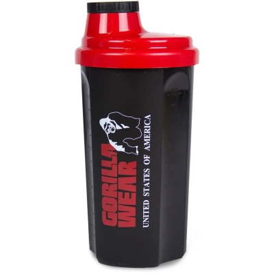 Abbildung von Gorilla Wear Shaker 700ml schwarz/rot Bodybuilding und Fitness Accessoire für Damen Herren, Einheitsgröße