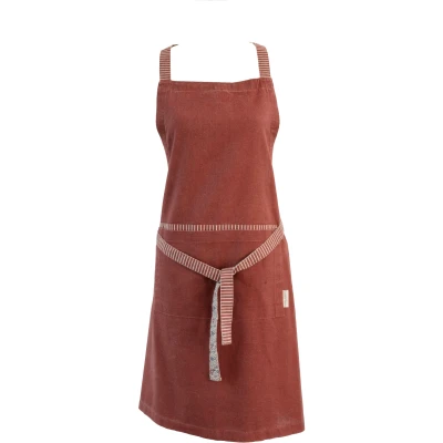 Abbildung von LAURA ASHLEY Kochschürze &quot;Daniela, unifarbig, kombiniert mit Streifen und Blumen&quot;, (1 tlg.), Fronttasche verstellbarem Nackenband