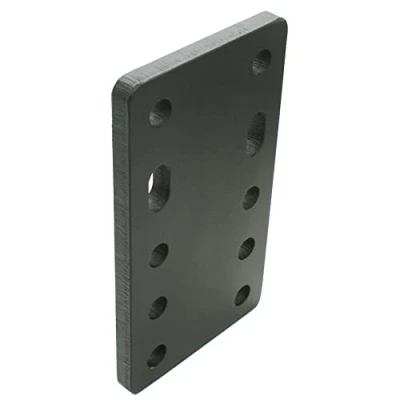 Abbildung von Universelle Adapterplatte zur Höhenverstellung 5x90 der Anhängerkupplung für 2 Loch 90mm AHK Bock Flanschkugeln. (5x45mm ohne Schraubenset, Bock)