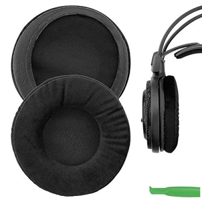 Abbildung von Geekria Comfort Velours Ersatz Ohrpolster für ATH Ad1000x Ad2000x Ad900x Ad700x A500 AD500x A500x A700 A900x Kopfhörer, Headset, Ohrpolster, Ohrmuscheln, Reparaturteile (schwarz)