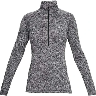 Abbildung von Under Armour TECH ZIP Twist Langarmshirt, Damen, Größe: XS, Black/metallic silver