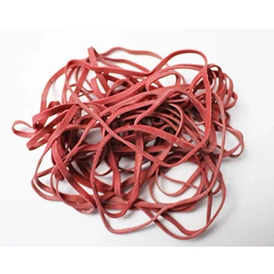 Abbildung von ALCO Albert 7601 Gummibänder 130 x 4 mm, 1 kg Beutel, rot, Stück