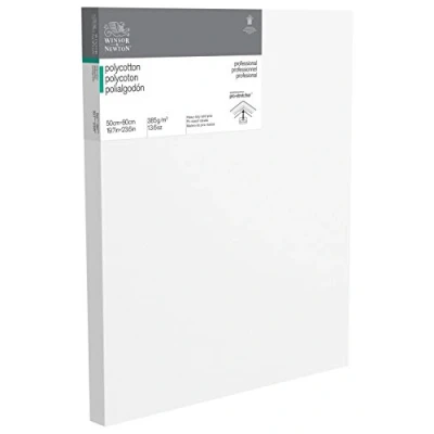 Abbildung von Winsor &amp; Newton 6206060 Professional Keilrahmen Deep Edge aus Baumwollmischgewebe, 385 g/m², 3 fach grundiert, mittlere Körnung, ideal für die Ölfarben und Acrylfarben 50x60cm