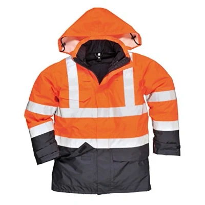 Abbildung von Portwest Bizflame Regen Warnschutz Multi Norm Jacke, Größe: L, Farbe: Orange/Marine, S779ONRL